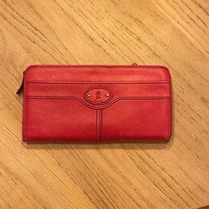 Fossil pink leather wallet